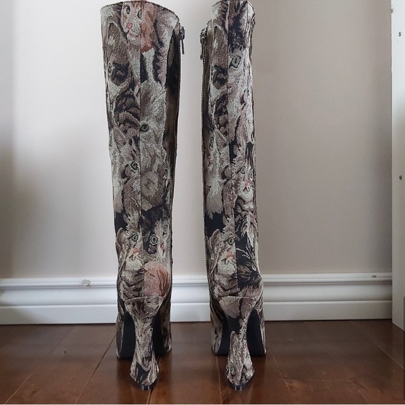 NWOB dolls kill sugar thrillz cat tapestry boots - Picture 9 of 12